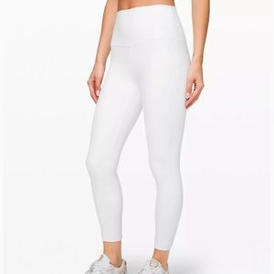 White Lululemon Align Leggings 25”